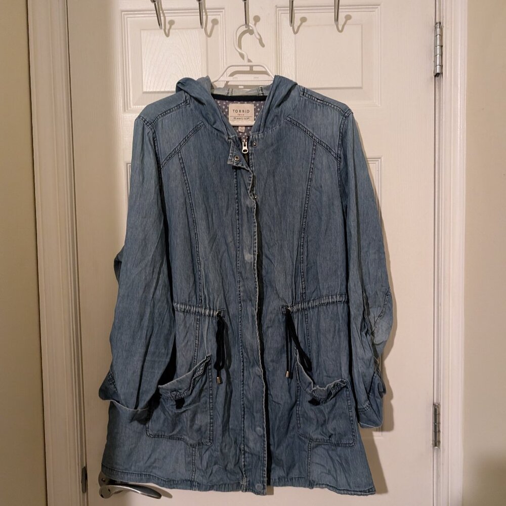 Torrid Denim Loose Spring Coat -  3X